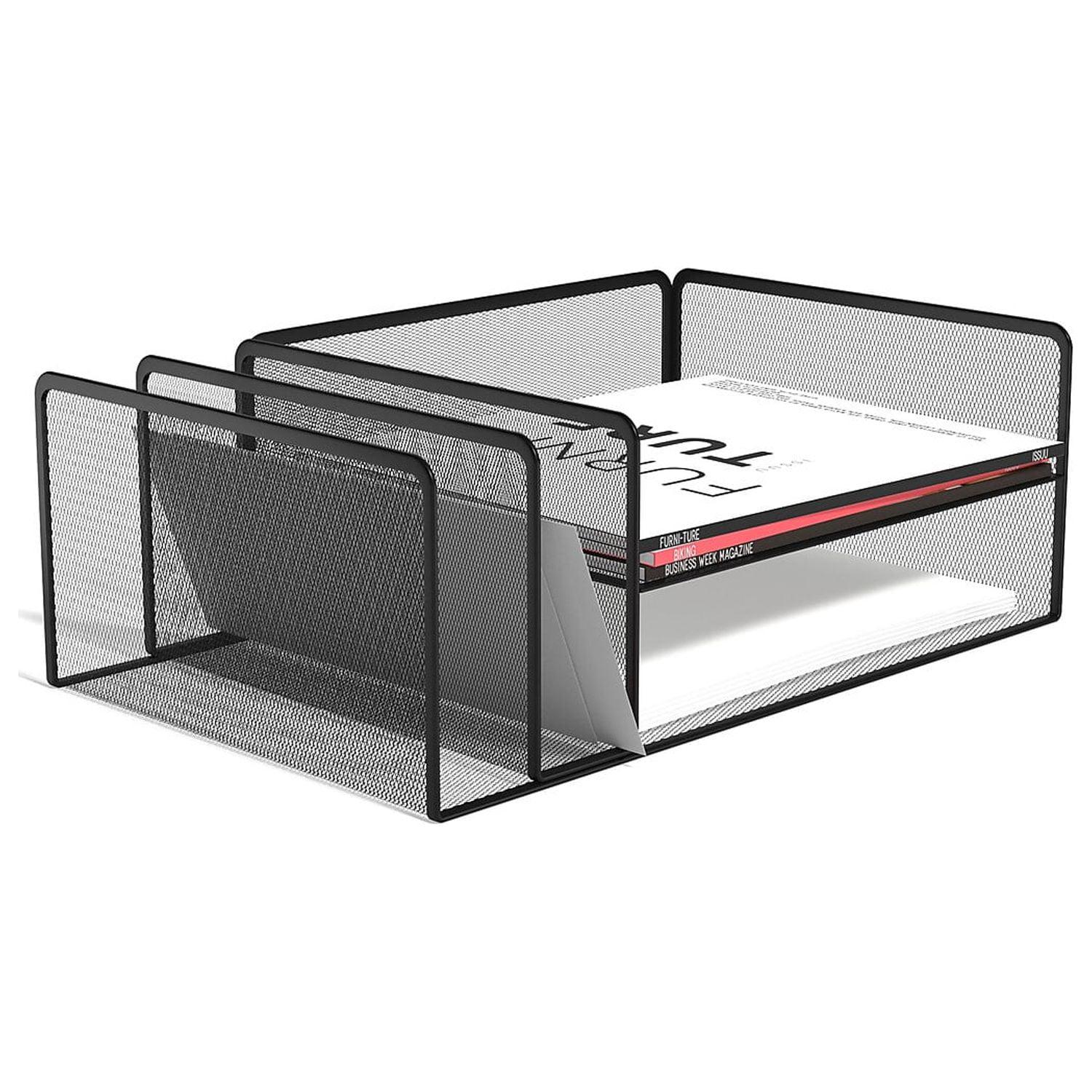 TRU RED 4 Compartment Wire Mesh Horizontal File Organize TR57538-CC