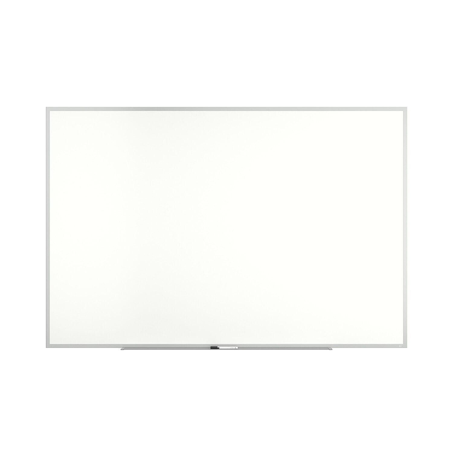 Large White Melamine Dry Erase Board with Gray Frame