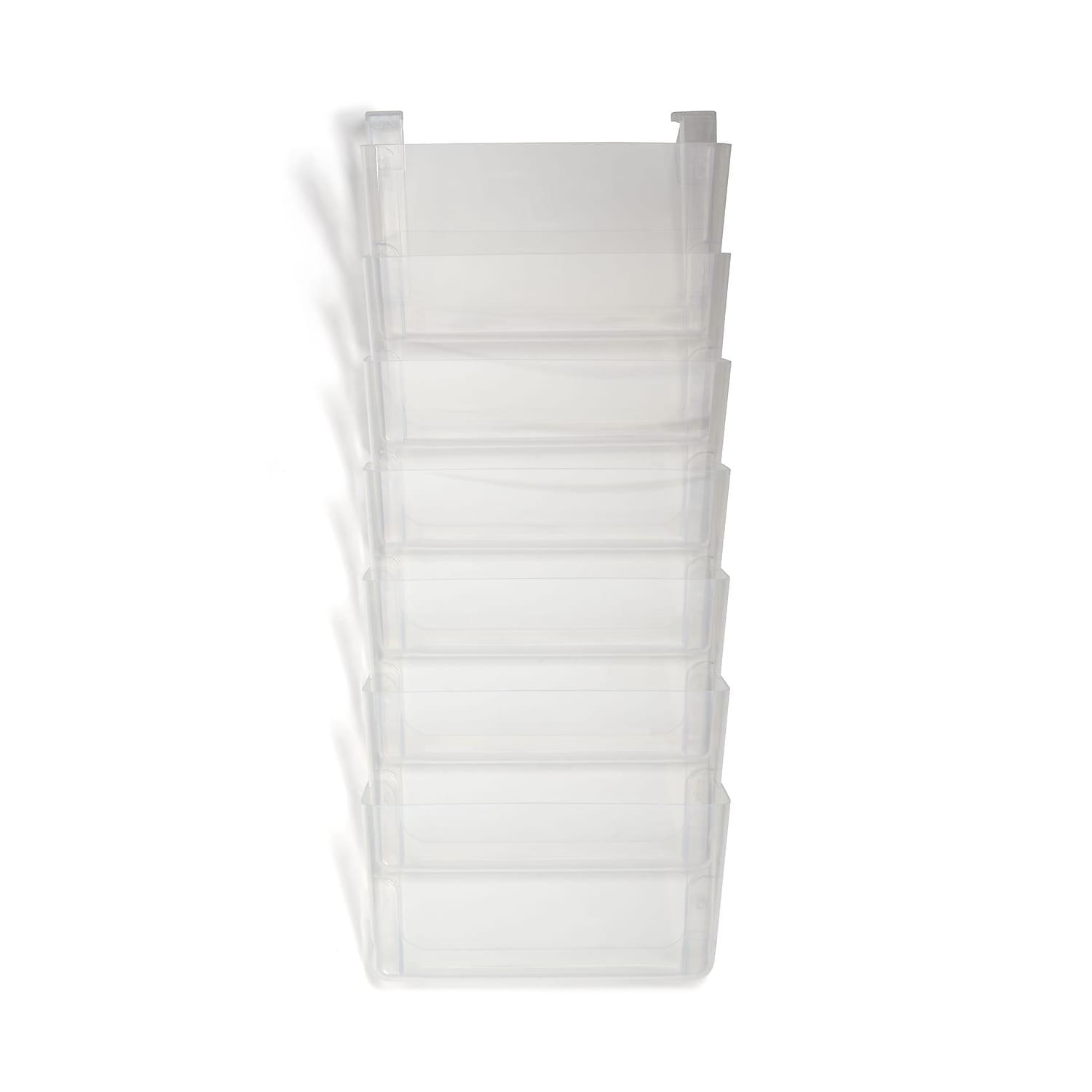 Clear 7-Pocket Break-Resistant Plastic Wall File System