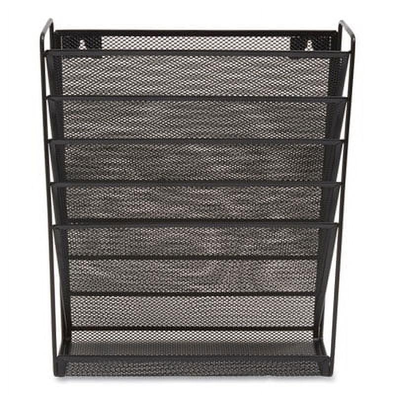 TRU RED 5-Pocket Mesh Letter Wall File Black (TR57582-CC)