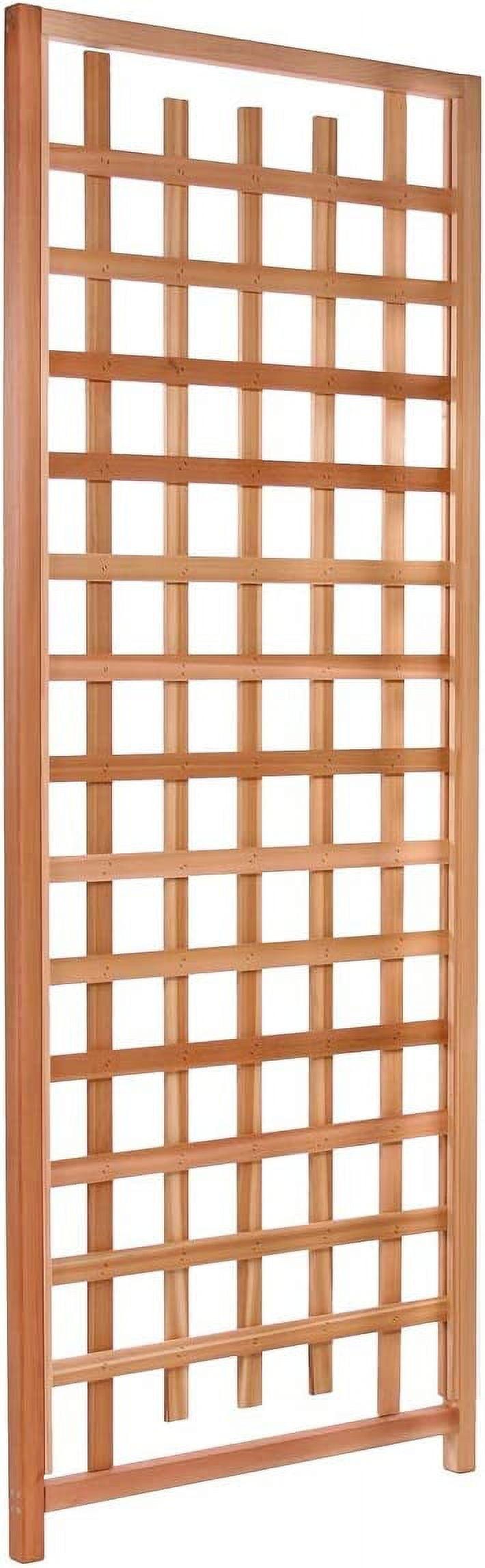 Beige Cedar Wood Outdoor Trellis Panel 33x2x84