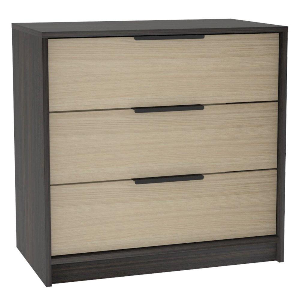 TUHOME Kaia 3 Drawers Dresser Engineered Wood Dressers in  Multi-color