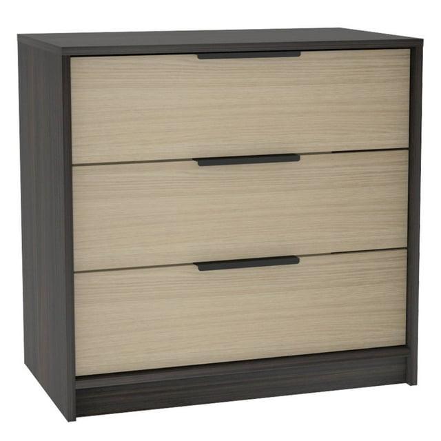TUHOME Kaia 3 Drawers Dresser Engineered Wood Dressers in  Multi-color