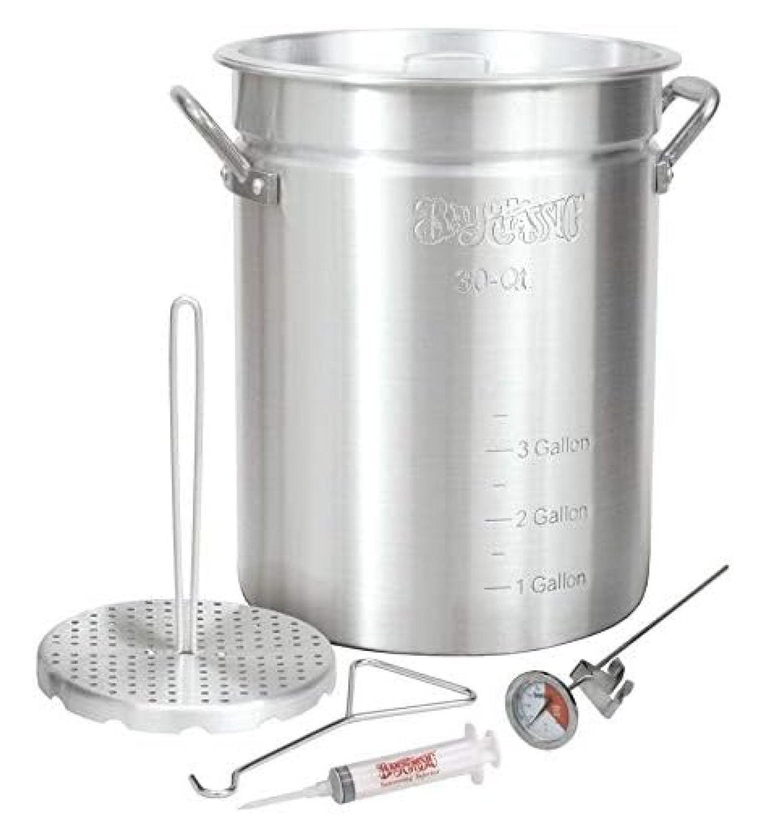 Bayou Classic 30 Qt Silver Aluminum Turkey Fryer Kit