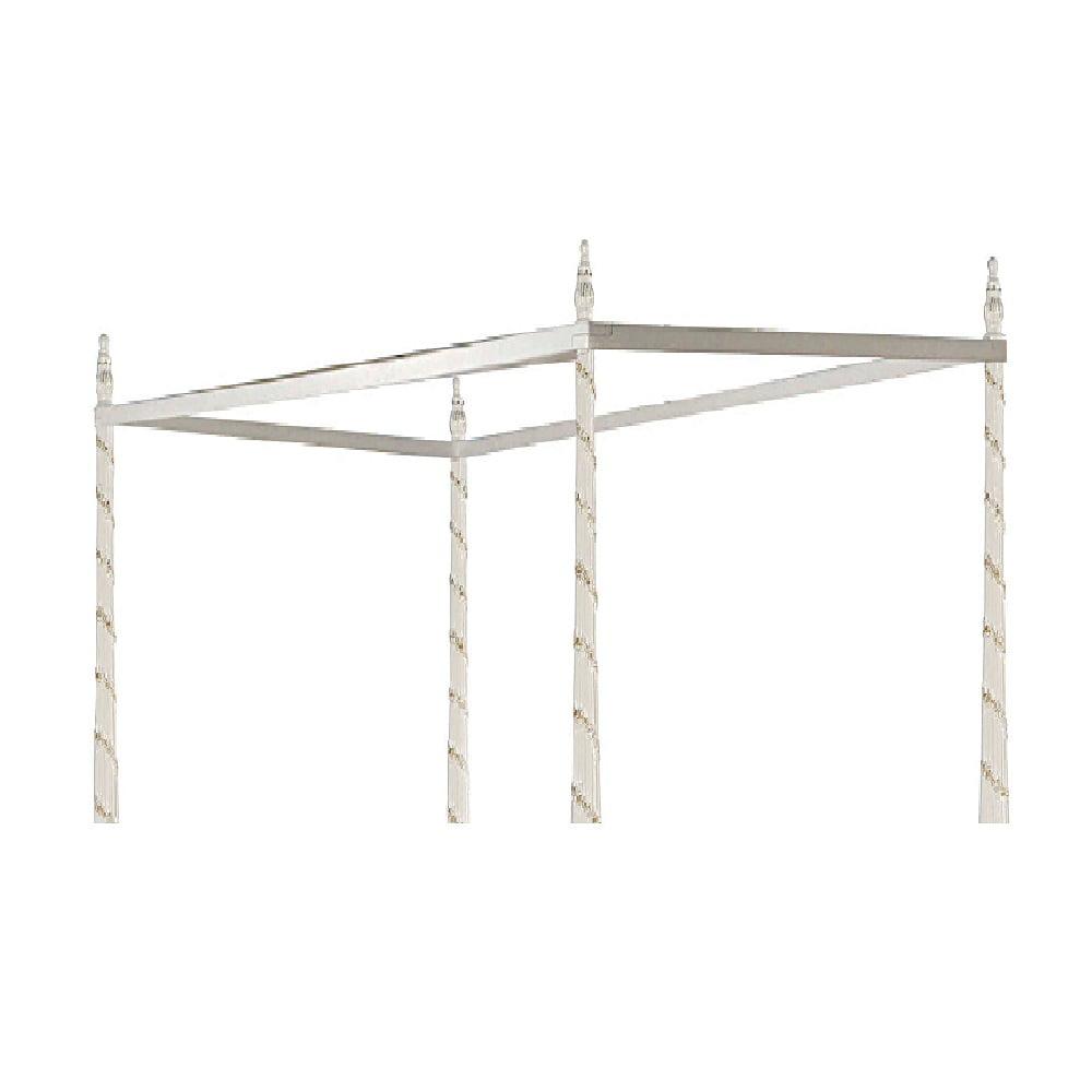 ACME Pearl Twin Bed Canopy, Pearl White Finish