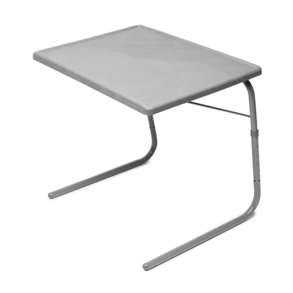 Slate Grey Adjustable Folding TV Tray Table