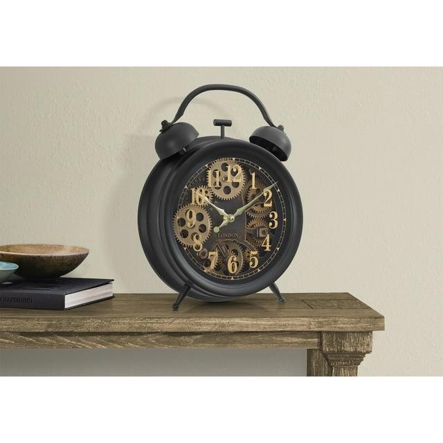 Table Set - 3pcs Set - Coffee - Living Room - Dark Bronze Laminate - Black Metal