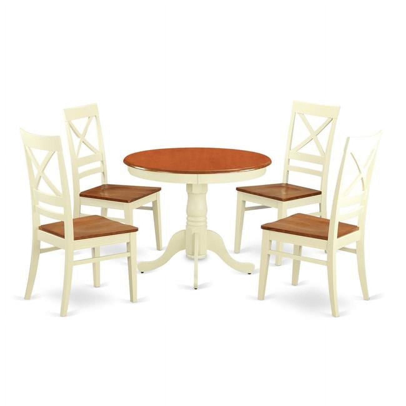 Maffra Solid Wood Pedestal Dining Set