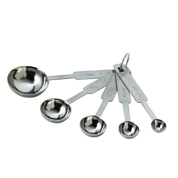 TableCraft H722A 5-Piece Stainless-Steel Measuring-Spoon Set