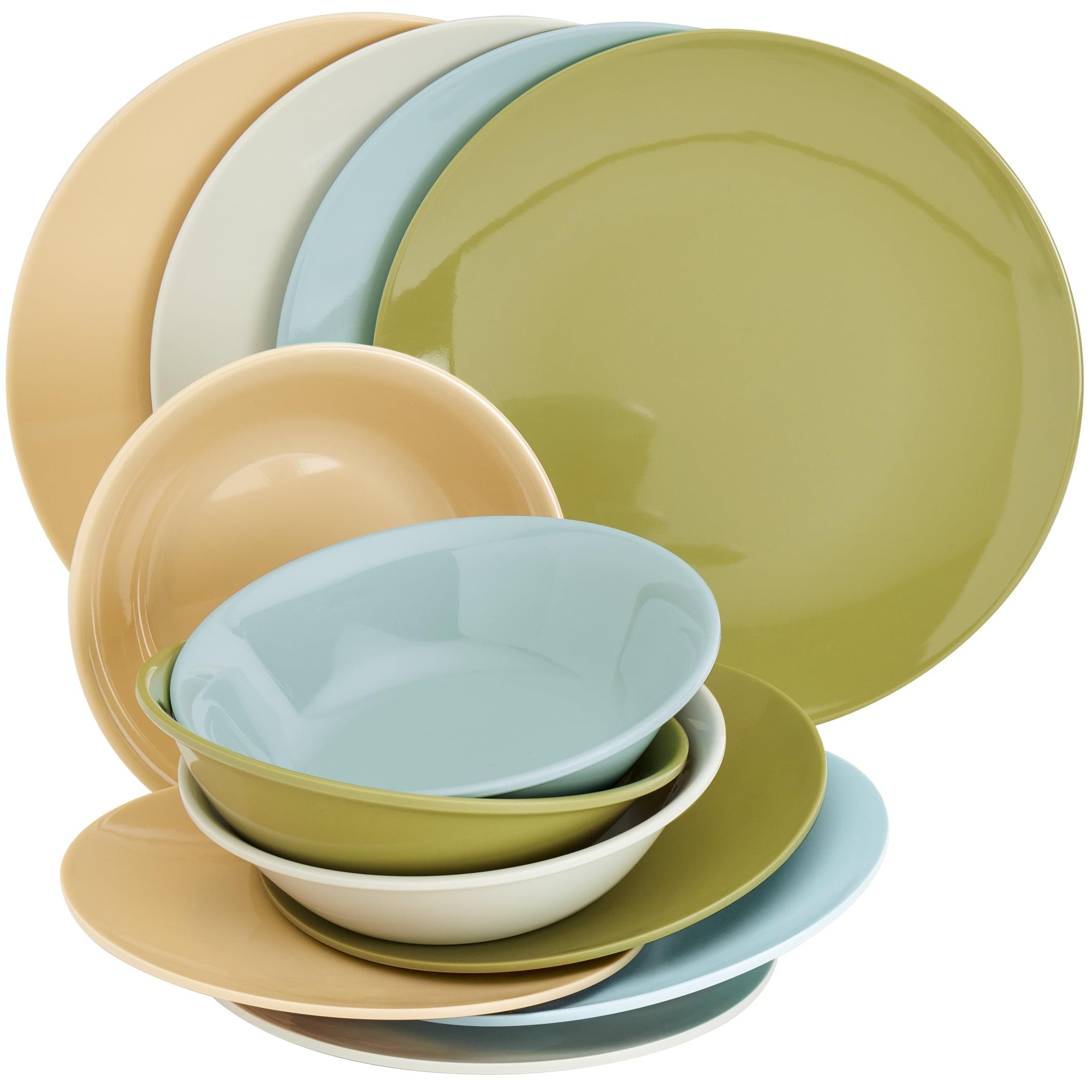 Tabletops Gallery Tabletops Gallery Peacock 12 Piece Melamine Dinnerware Set