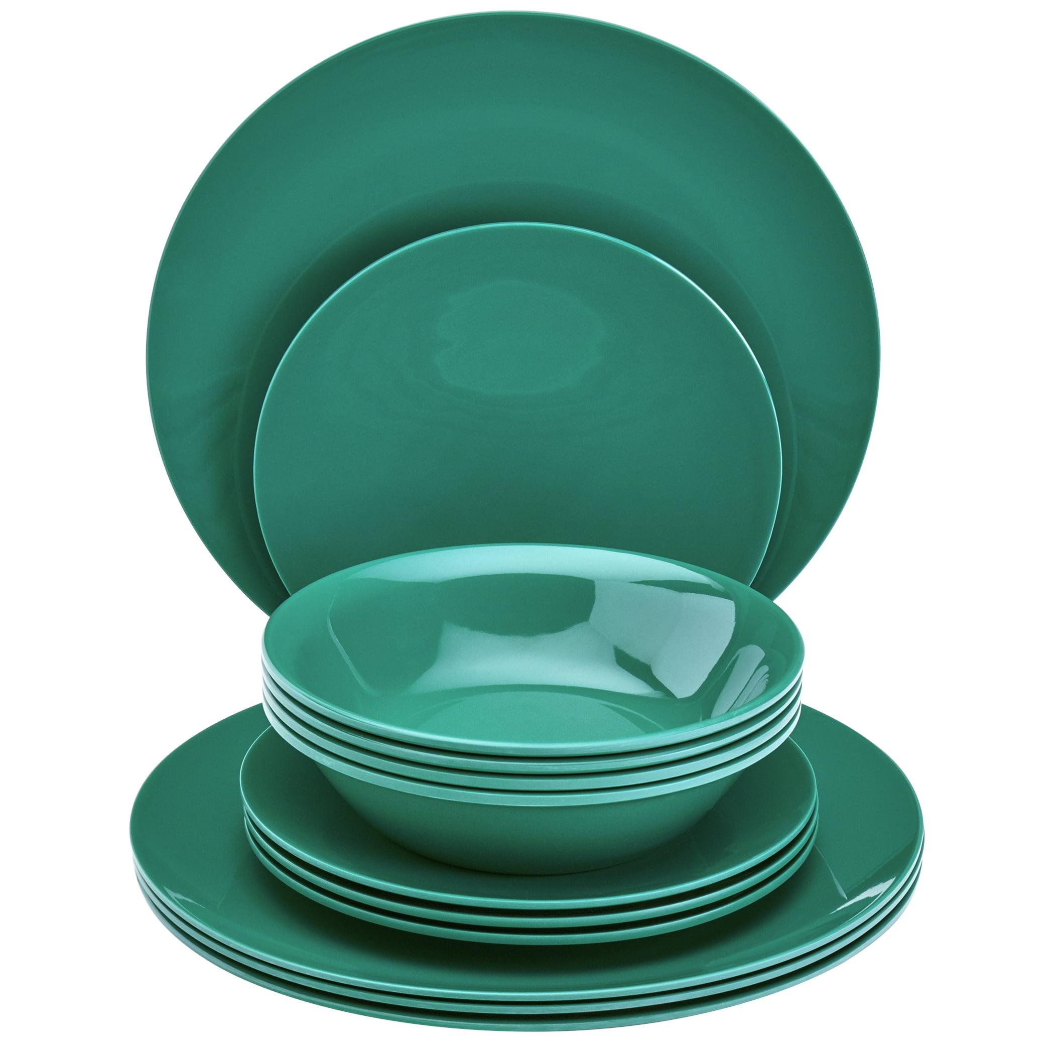 Tabletops Gallery Tabletops Gallery Peacock 12 Piece Melamine Dinnerware Set