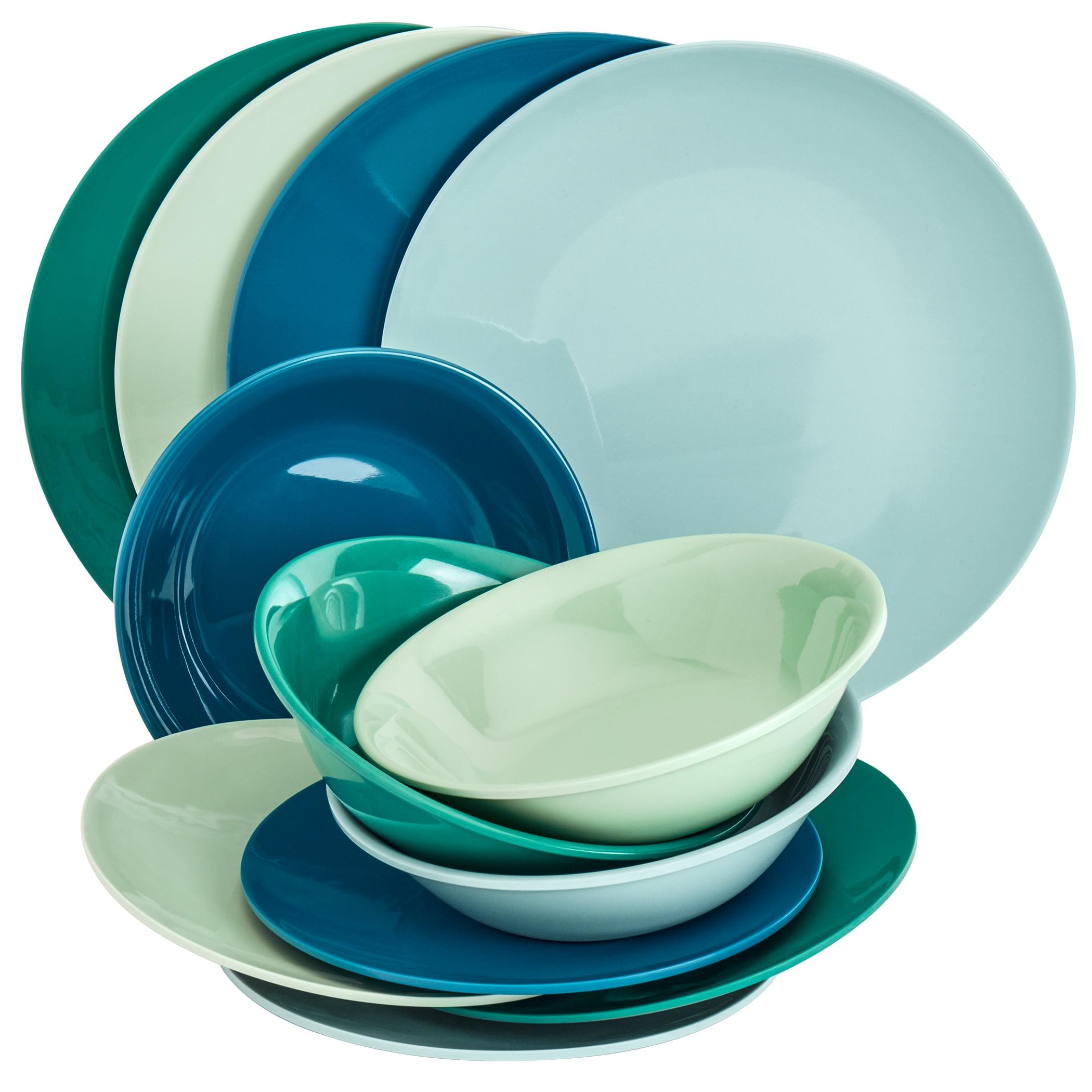 Tabletops Gallery Tabletops Gallery Peacock 12 Piece Melamine Dinnerware Set