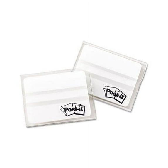 Post-it Tabs, 2 in, Solid, White, 25 Tabs/On-The-Go Dispenser, 2 Dispensers/Pack (686F-50WH)