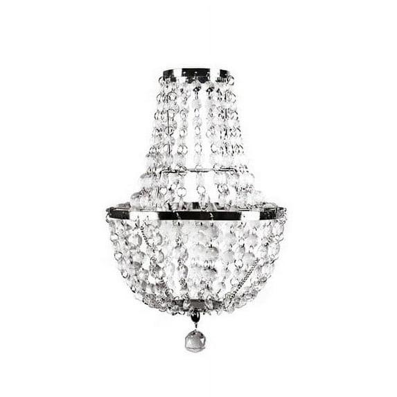 Tadpoles Faux-Crystal & Chrome Pendant Light Shade, Chandelier Style
