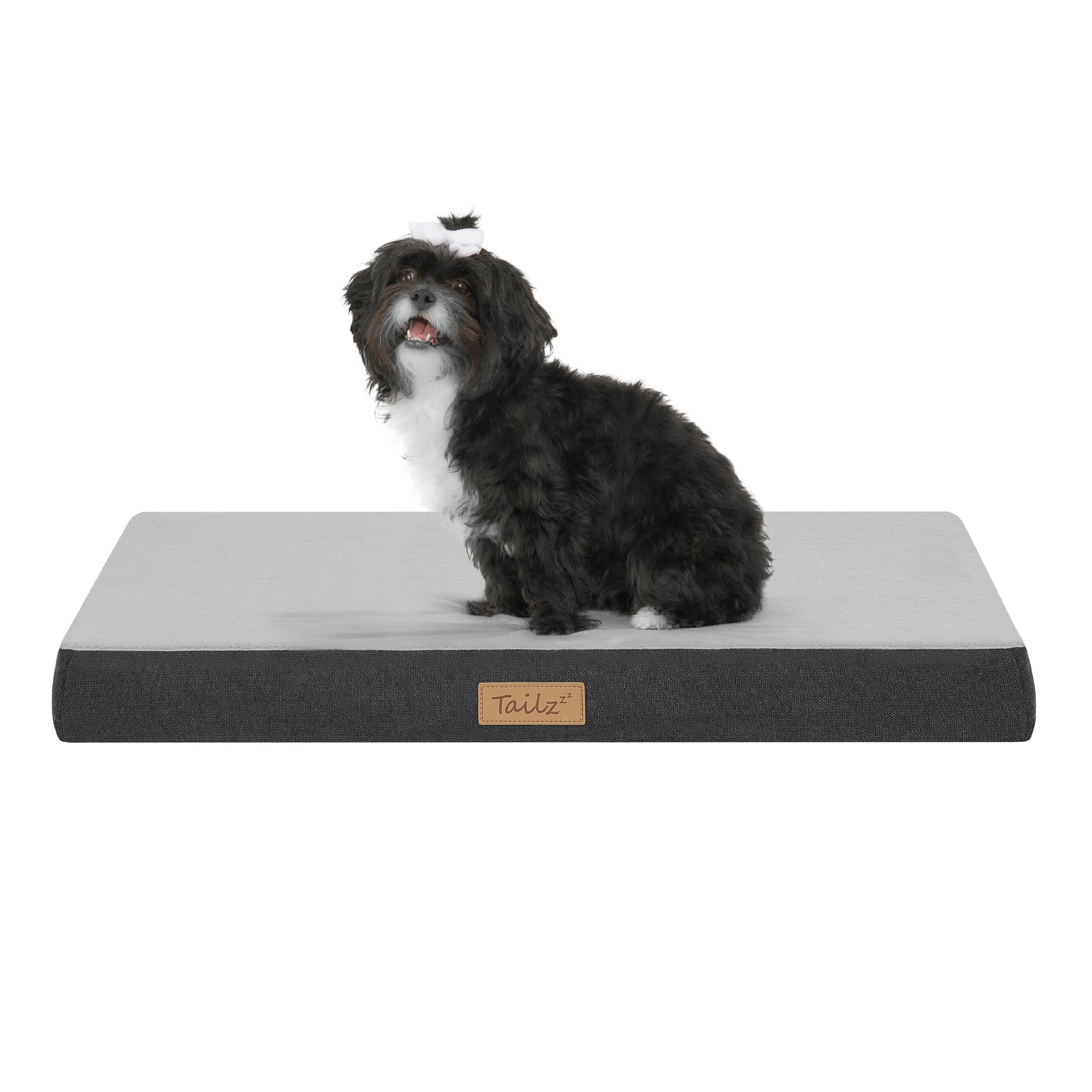 TailZzz Dream Pet Mattress 2-in-1 Cool Gel Infused with High Density foam | Rectangle Pet Mattress