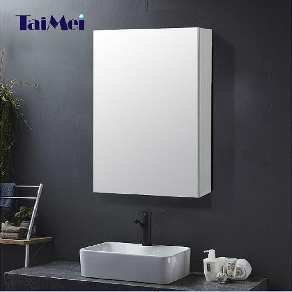 W 24'' H Frameless Medicine Cabinet Mirror 2 Adjustable