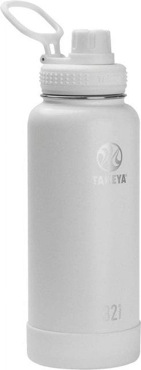 Takeya 32oz Actives Insulated Stainless Steel Water Bottle with Spout Lid - White
