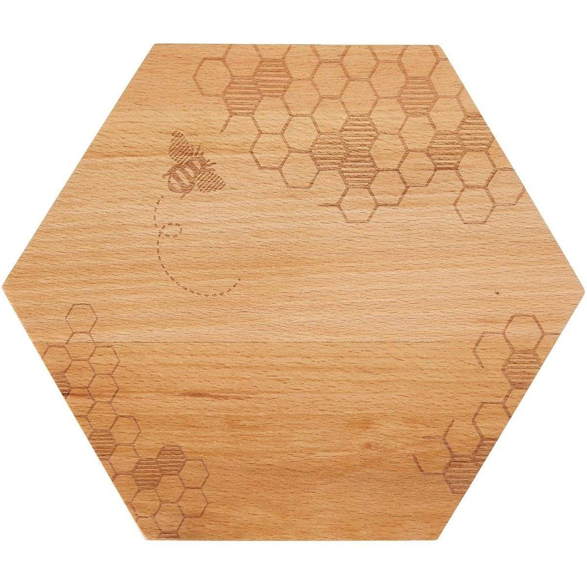 Talisman Designs Beechwood Cheese Board, Honey Bee Collection