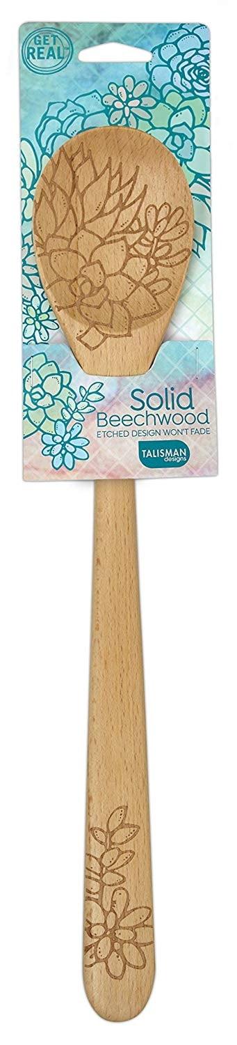 Solid Beechwood 14" Laser Etched Sauce Spoon