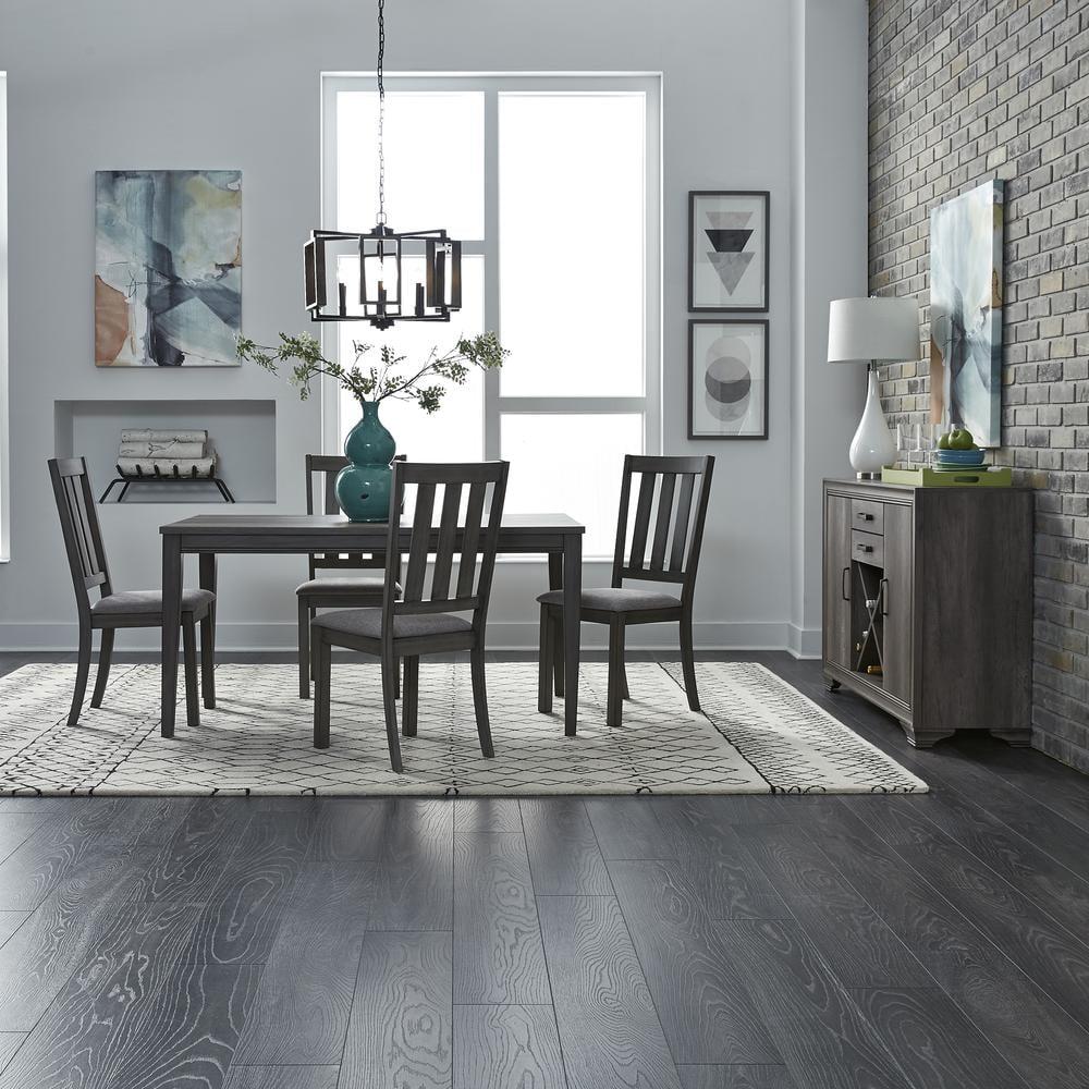 Tanners Creek Dark Gray 5-Piece Rectangular Dining Set