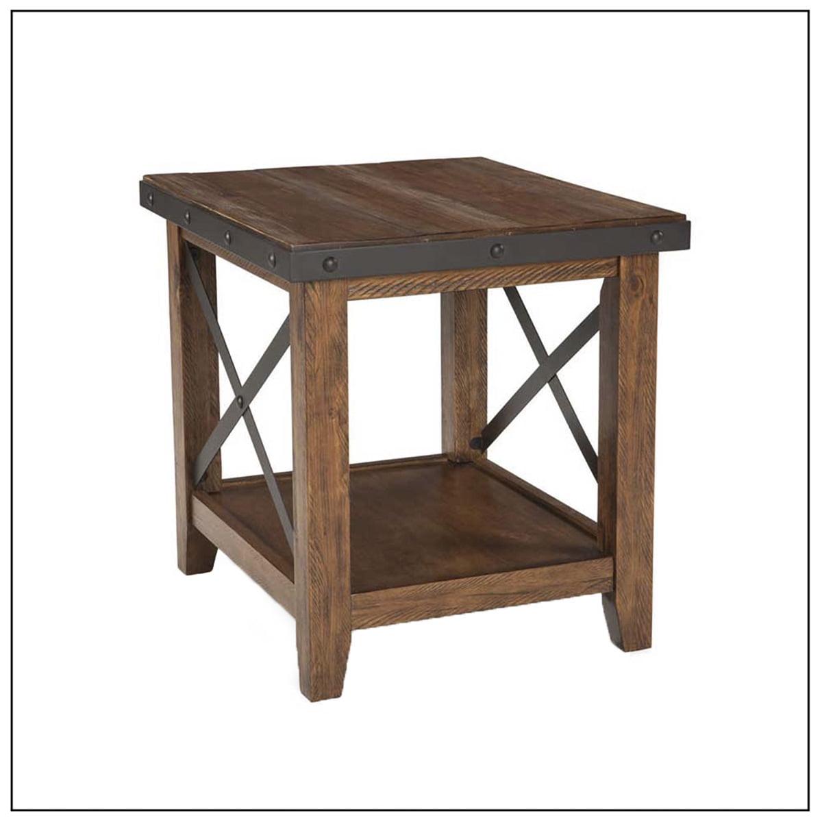 Taos End Table Brown - Intercon: Hardwood Accent Table, Shelf Storage, Rectangle Shape, Living Room Furniture