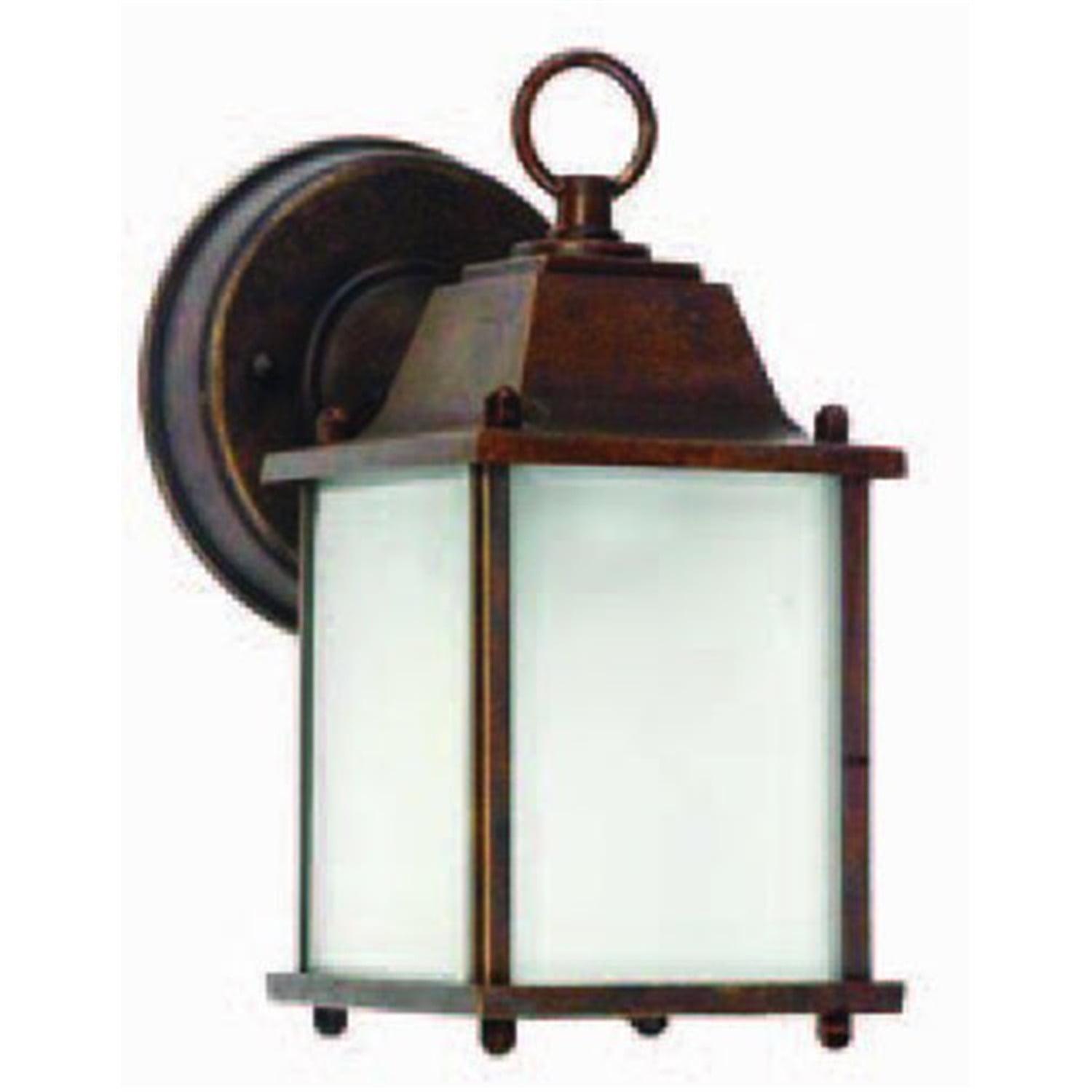 Tara Brown Frosted Glass Outdoor Wall Sconce