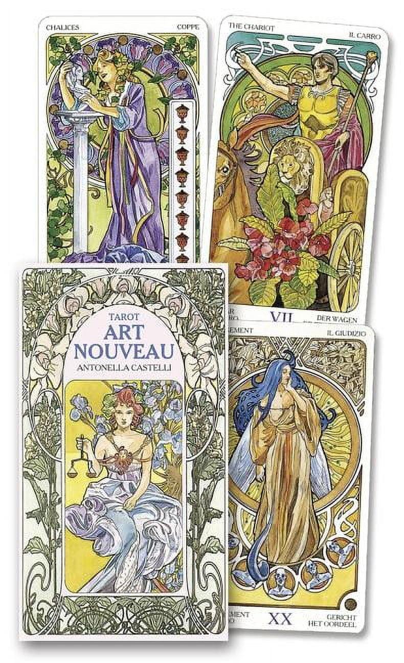 Art Nouveau Tarot Deck with Illustrated Cards