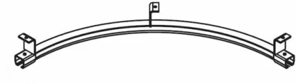 Tarps Now 90° Curved Threaded Mount Rod for Roller Track Divider Curtains