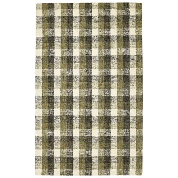 Amer Rug TRA53656 Tartan Brown Hand-Tufted Area Rug - 3 ft. 6 in. x 5 ft. 6 in.