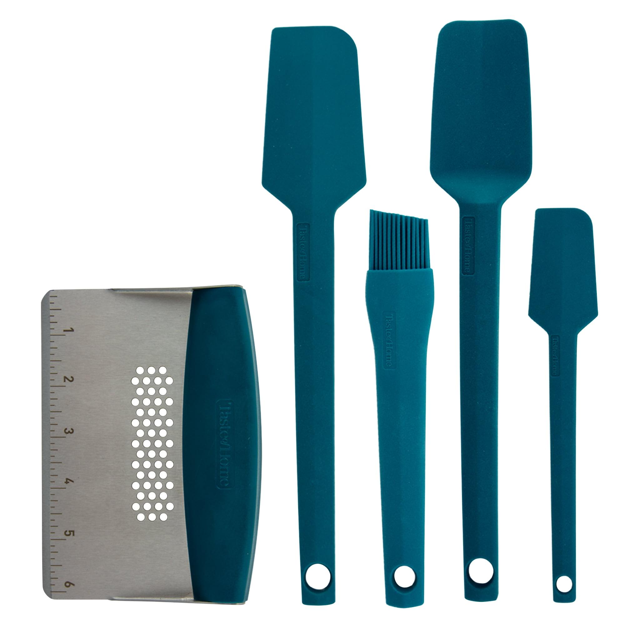 Taste of Home 5-Piece Sea Green Silicone and Stainless Steel Utensil Set