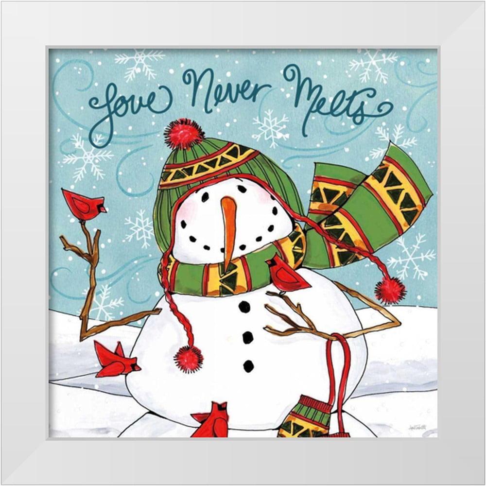 Snowplace Like Home V 12" x 12" White Wood Framed Art