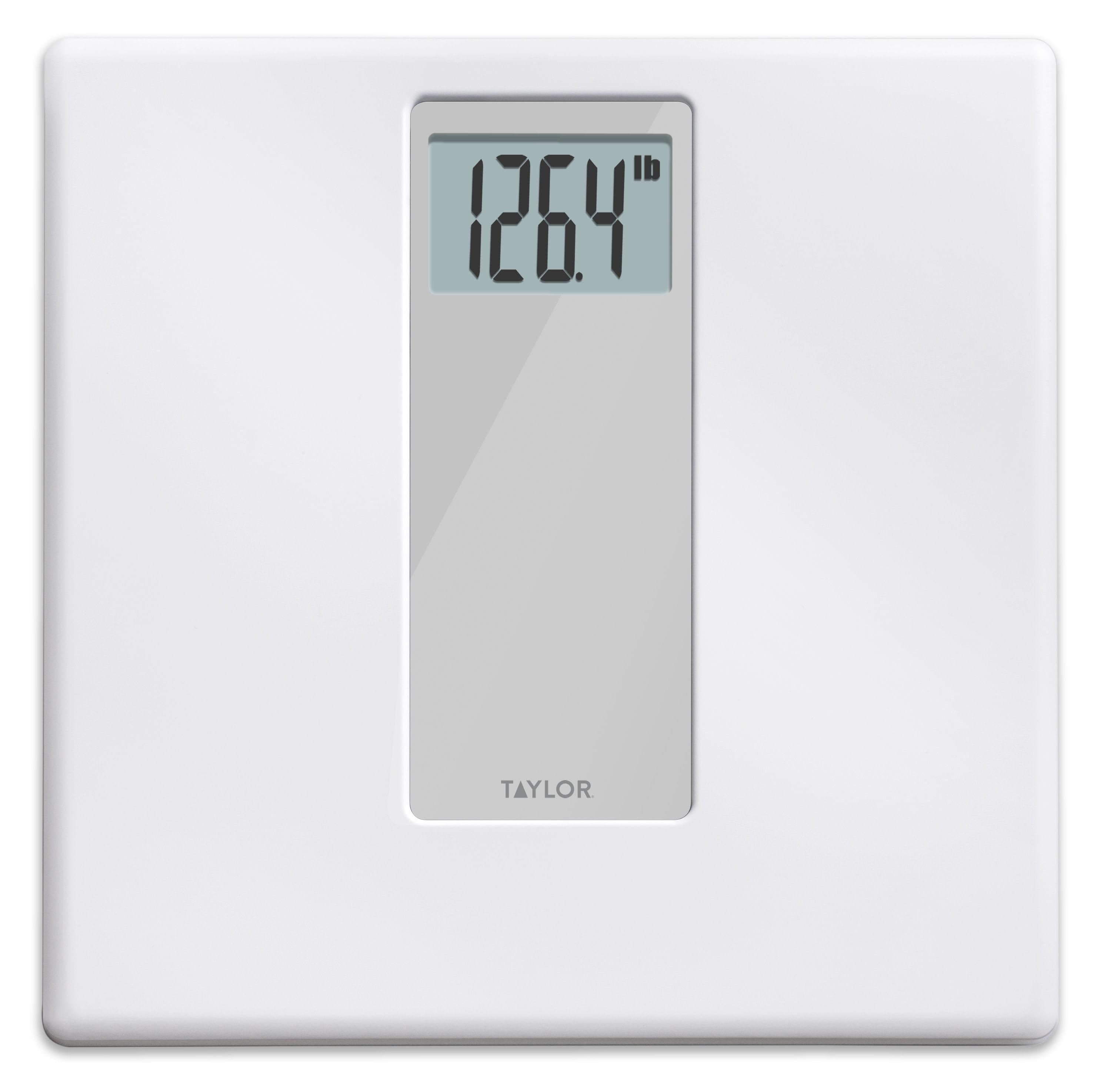 Taylor Digital 400 lb Capacity White/Gray Bathroom Scale