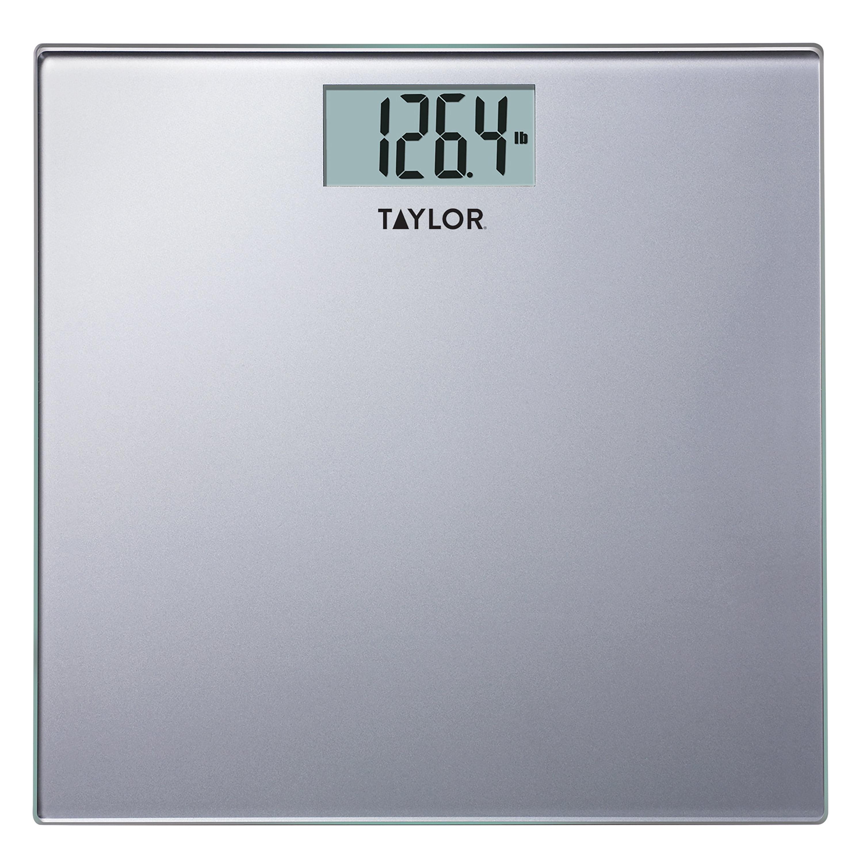 Taylor Digital Glass Bathroom Scale with Silver Finish