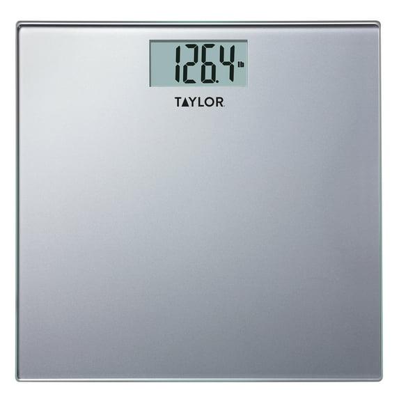 Taylor Digital Glass Bathroom Scale with Silver Finish