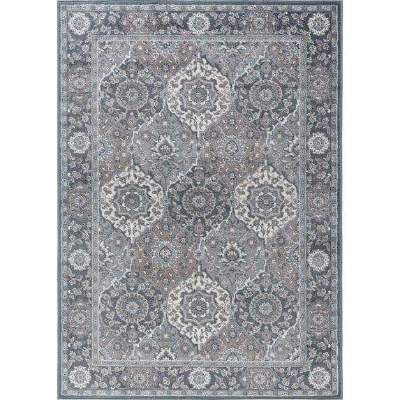 Tayse Madison Area Rug MDN3609 Traditional Gray Garland Repeat 2' x 3' Rectangle