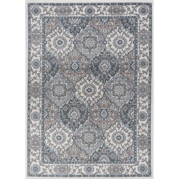 Tayse Madison Area Rug MDN3617 Traditional Cream Half-Brick Repeat 2' x 3' Rectangle
