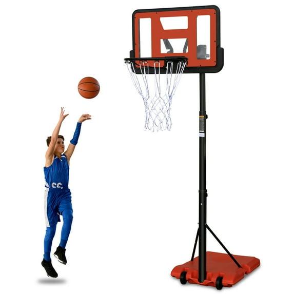 Kids Basketball Hoop Outdoor 4.8-7.7ft Adjustable, Portable Basketball Hoops & Goals for Kids/Teenagers/Youth in Backyard/Driveway/Indoor