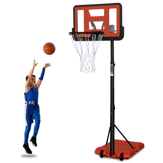 Kids Basketball Hoop Outdoor 4.8-7.7ft Adjustable, Portable Basketball Hoops & Goals for Kids/Teenagers/Youth in Backyard/Driveway/Indoor
