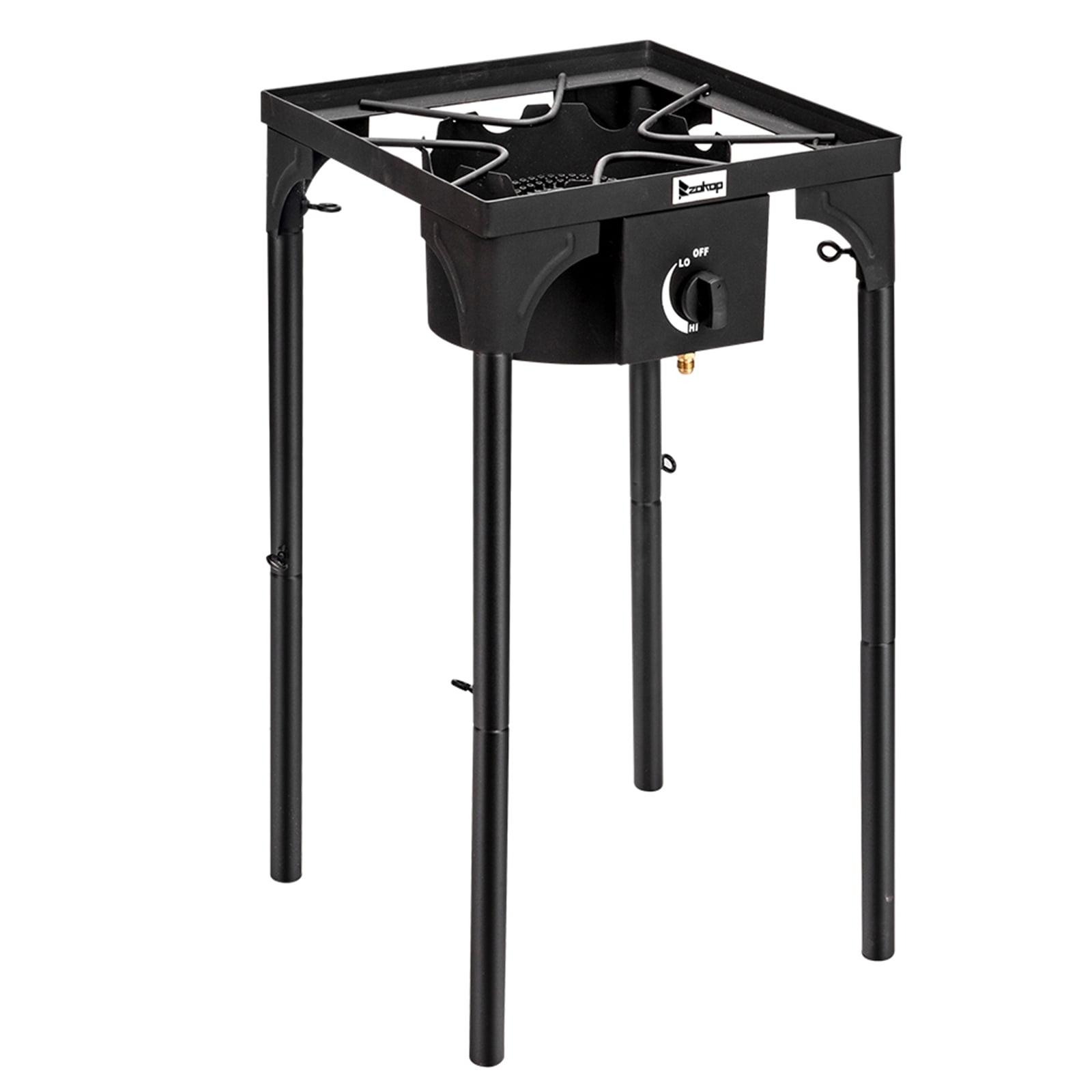 Black Cast Iron Single Burner Outdoor Propane Stove