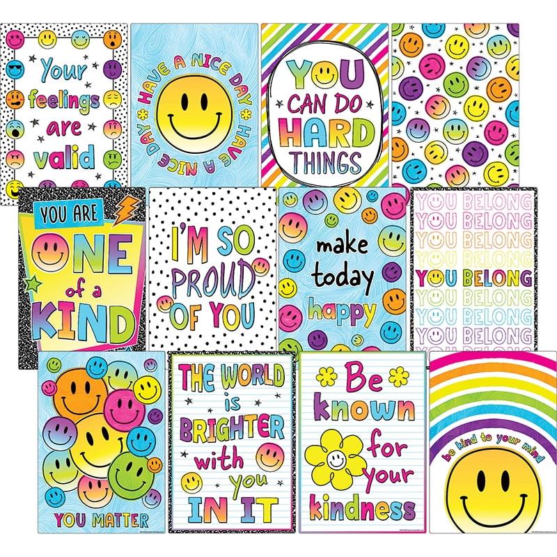 Teacher Created Resources® Brights 4Ever Positive Sayings Small Poster Pack, Pack of 12