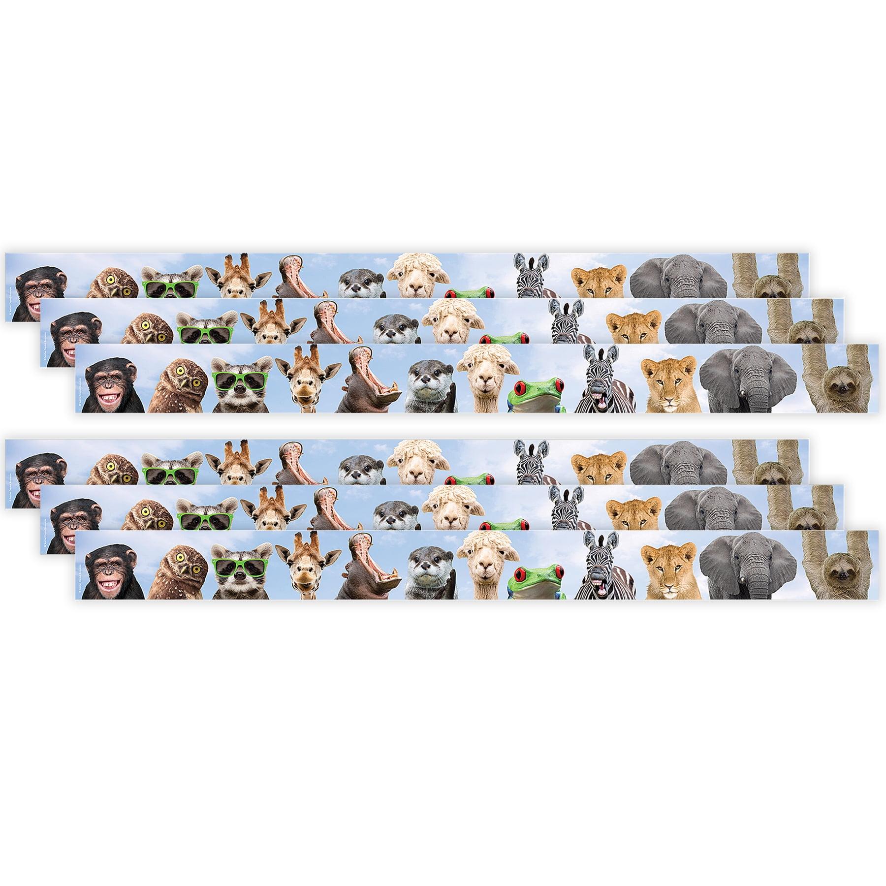 Teacher Created Resources® Go Wild Animals Straight Border Trim, 35 Feet Per Pack, 6 Packs