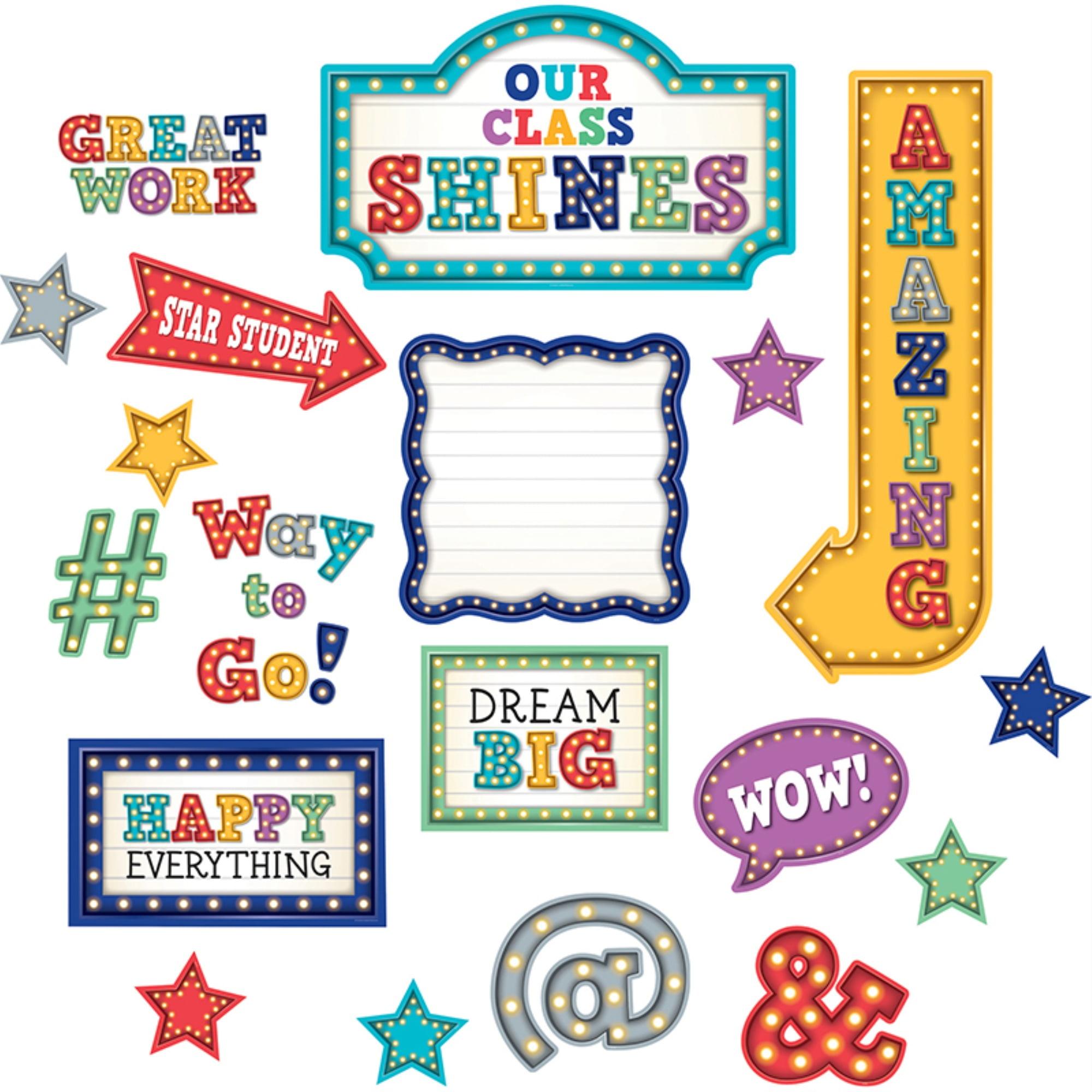 Teacher Created Resources Marquee Our Class Shines Bulletin Board Set 54 Piece (TCR3603)