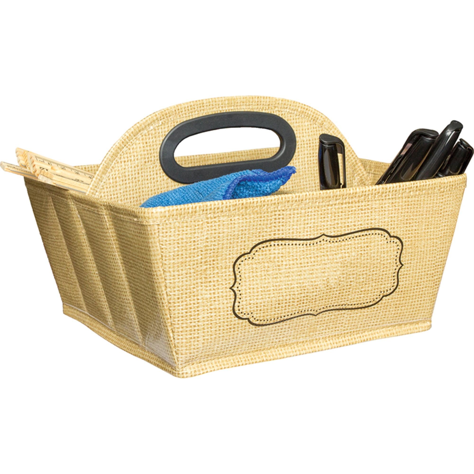 Teacher Created Resources Burlap Design Storage Caddy (Pack of 2)