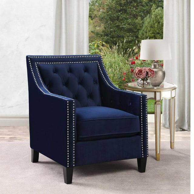 Picket House Furnishings Teagan Accent Arm Chair in Navy Fabric