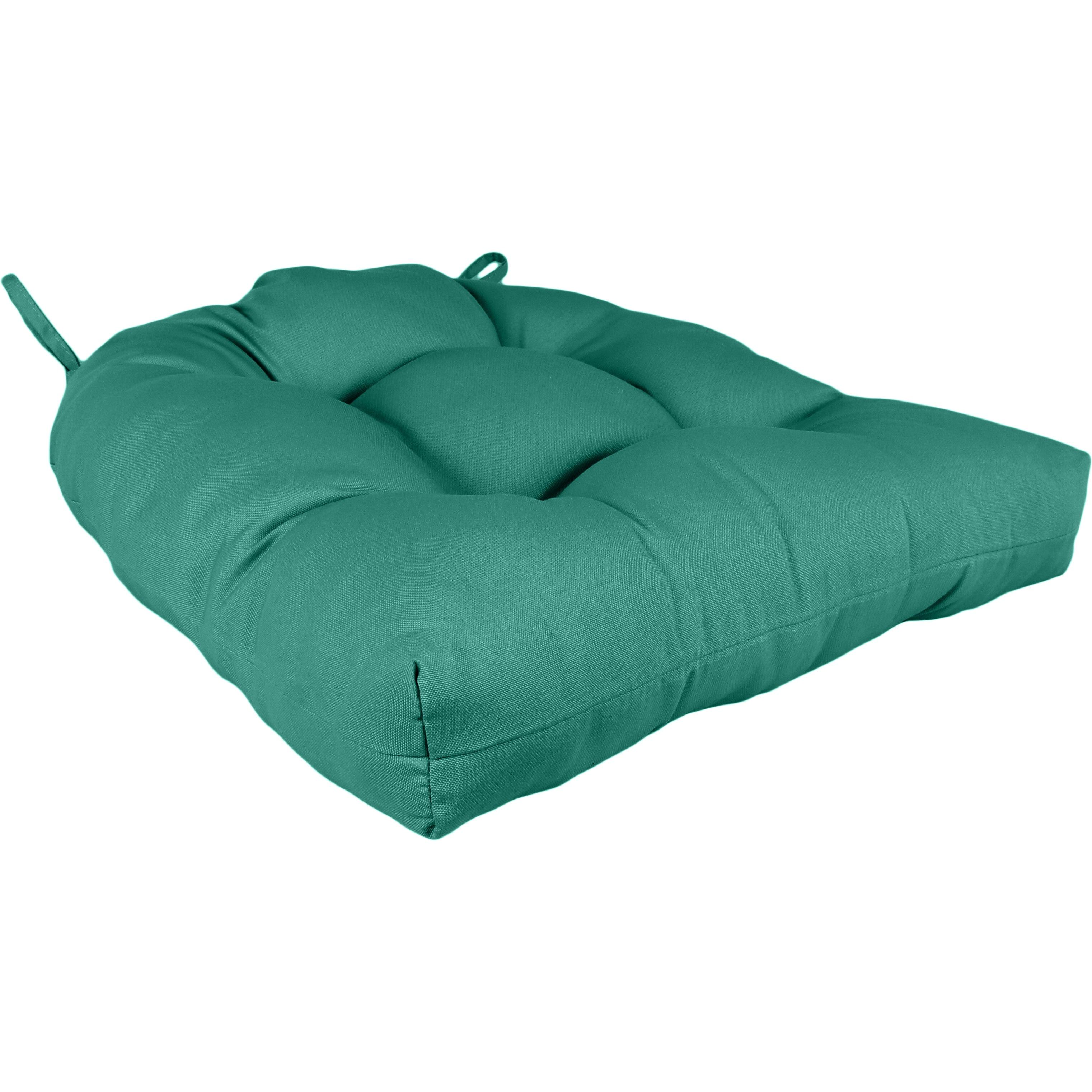 Teal Comfort Outdoor 20'' Polyester Seat Cushion