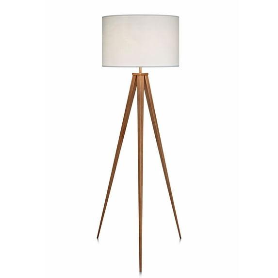 Mercer41 Cardone 60" Modern Standing Tripod Floor Lamp with Drum Shade