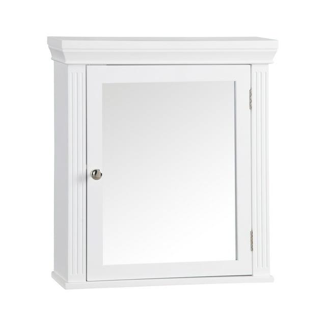 Chestnut Medicine Wall Cabinet White - Elegant Home Fashions: Teamson Home, Chrome Hardware, Adjustable Shelf
