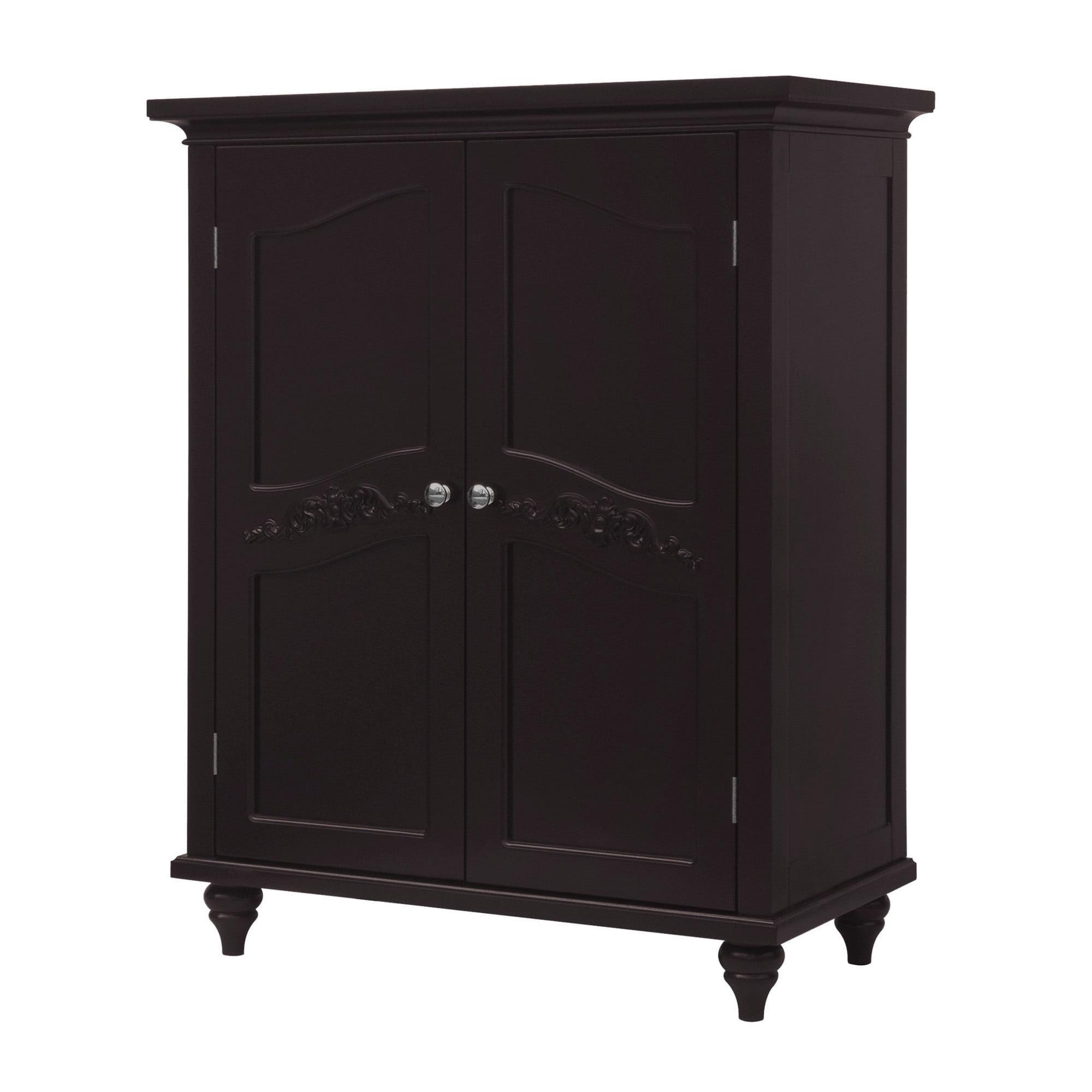 Versailles Dark Espresso MDF Cabinet with Adjustable Shelves