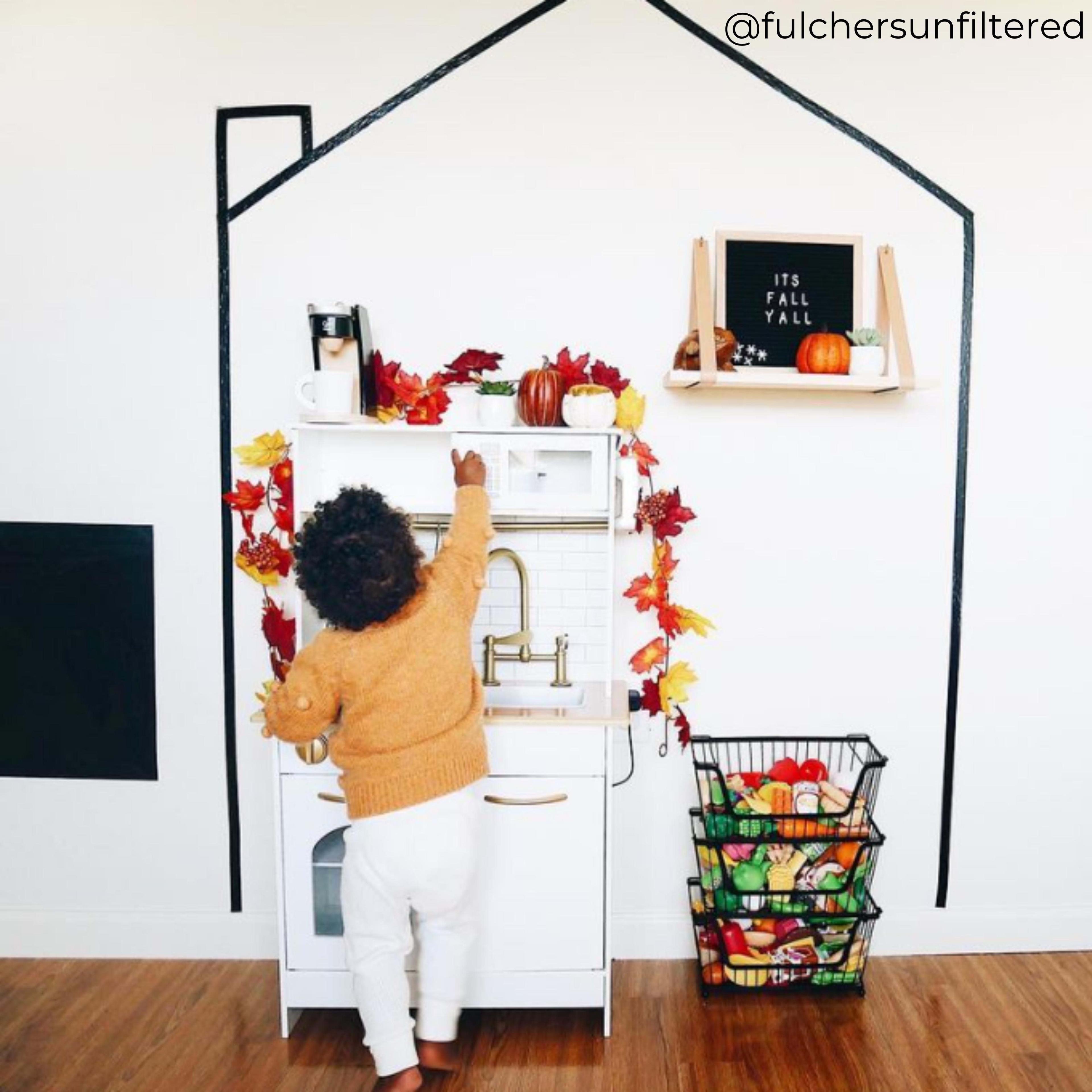 Teamson Kids Little Chef Boston Wooden Pretend Play Kitchen Set with Oven, Microwave and Acessory Set
