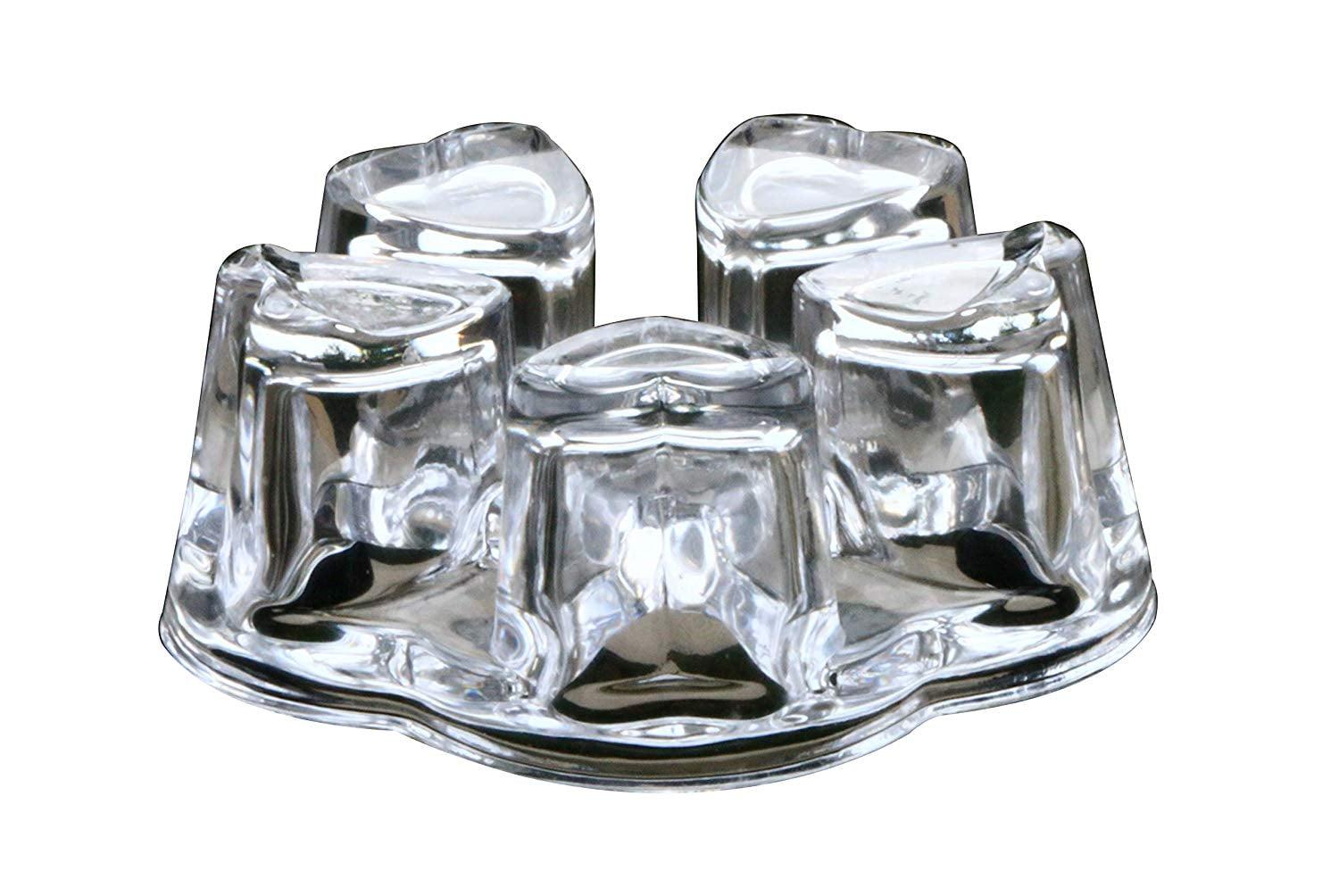 Heart-Shaped Clear Glass Teapot Warmer with Heating Base